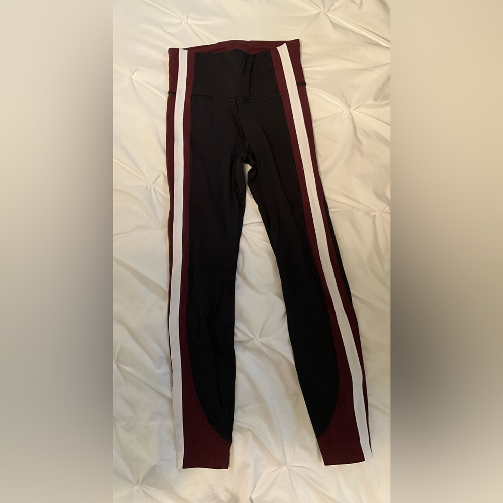 Athleta Black and Burgundy Leggings